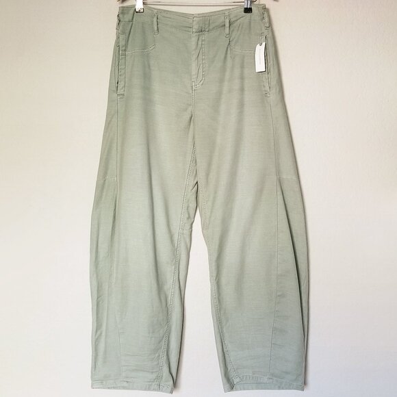 NEW Anthropologie Pilcro The Vintage Bow Barrel Full Length Pants 29 Grey $148 - Picture 6 of 16